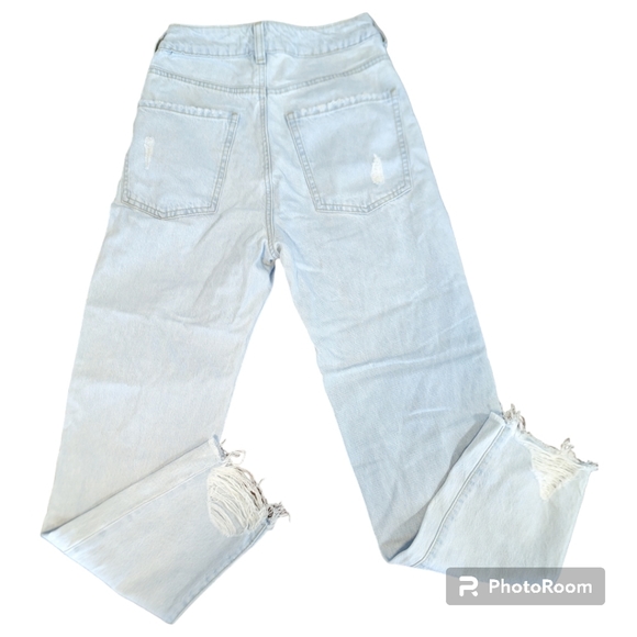 Garage Distressed Light Coloured Mom Jeans Size 3 - Picture 2 of 2
